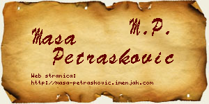Maša Petrašković vizit kartica